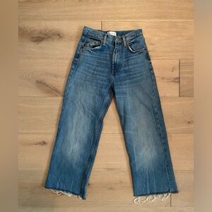 Zara High Rise Wide Leg Jeans (Petite)